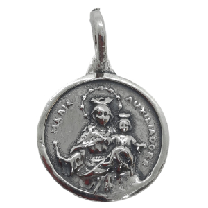 Medalla Virgen Maria Auxiliadora y Corazón de Jesús ref.12101