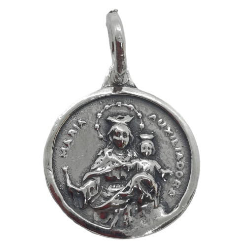Medalla Virgen Maria Auxiliadora y Corazón de Jesús ref.12101