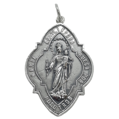 Medalla Virgen María Auxiliadora/ Corazon de Jesus ref.12127
