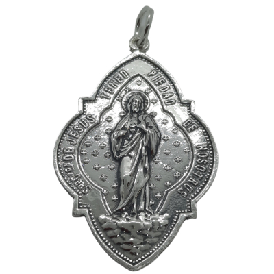 Medalla Virgen María Auxiliadora/ Corazon de Jesus ref.12127