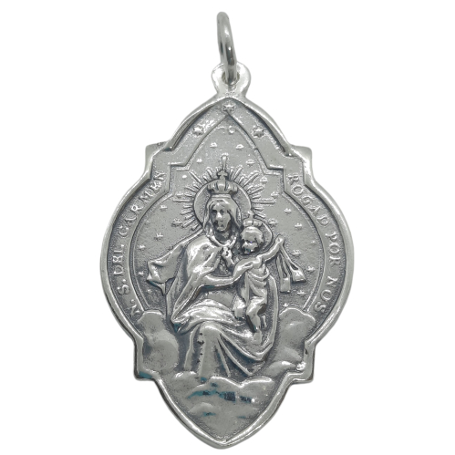 Medalla Virgen del Carmen y Niño de Praga ref.12325