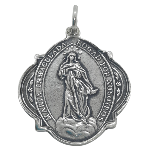 Medalla Virgen de la Purísima / Corazon de Jesus ref.12326